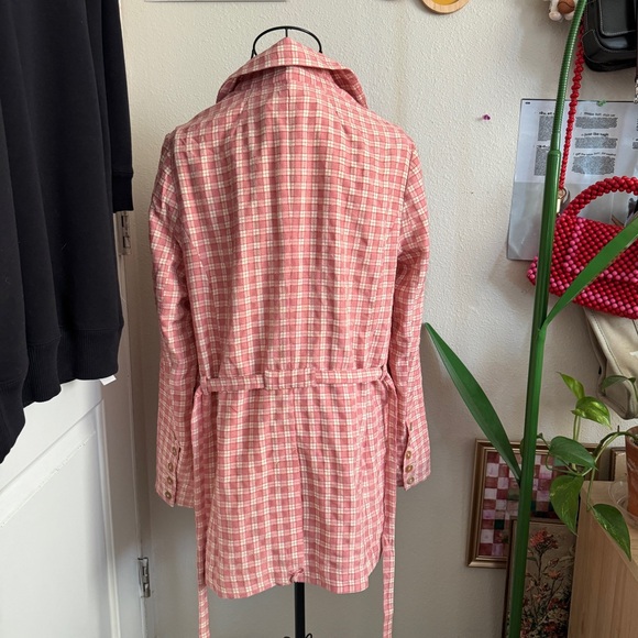 Free People Olivia Gingham Blazer sz S - Picture 4 of 10